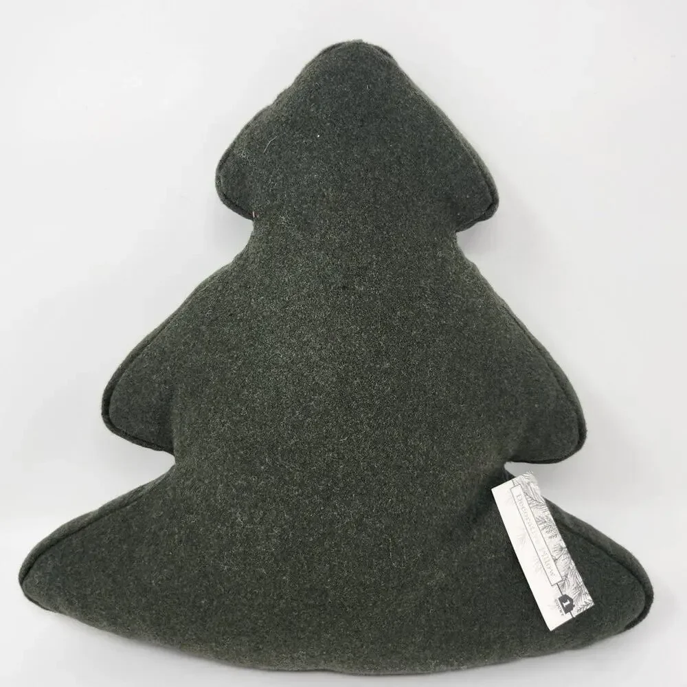 Green Christmas Tree Shaped Felt Green Pillow